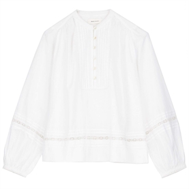 Skall Studio Leaf Skjorte, Optic White